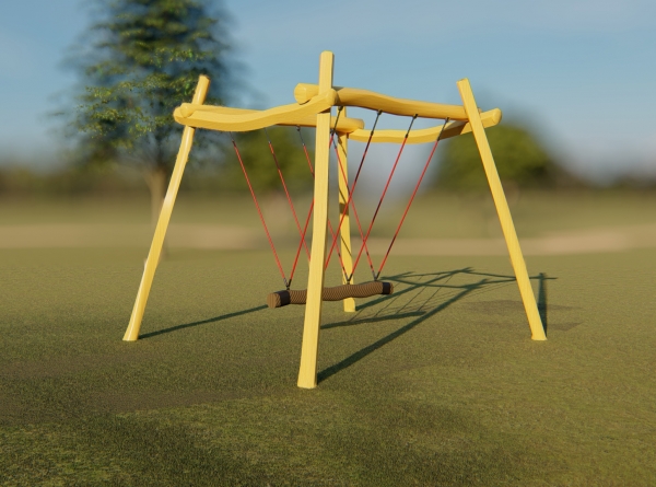 Swing with thick rope